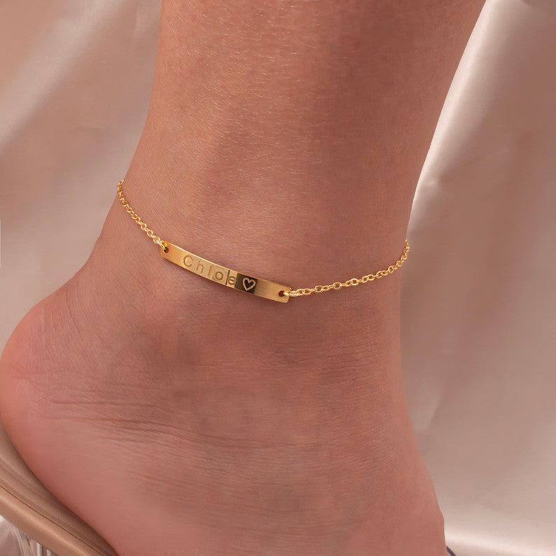 Jewelry Personalized Anklets Cheap Custom Name Anklet Icy Chain
