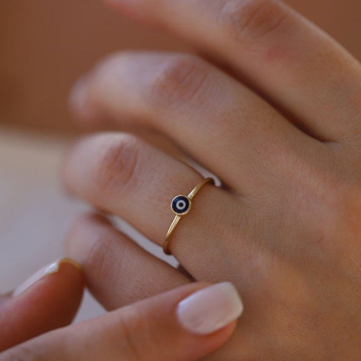 Minimal Evil Eye Ring