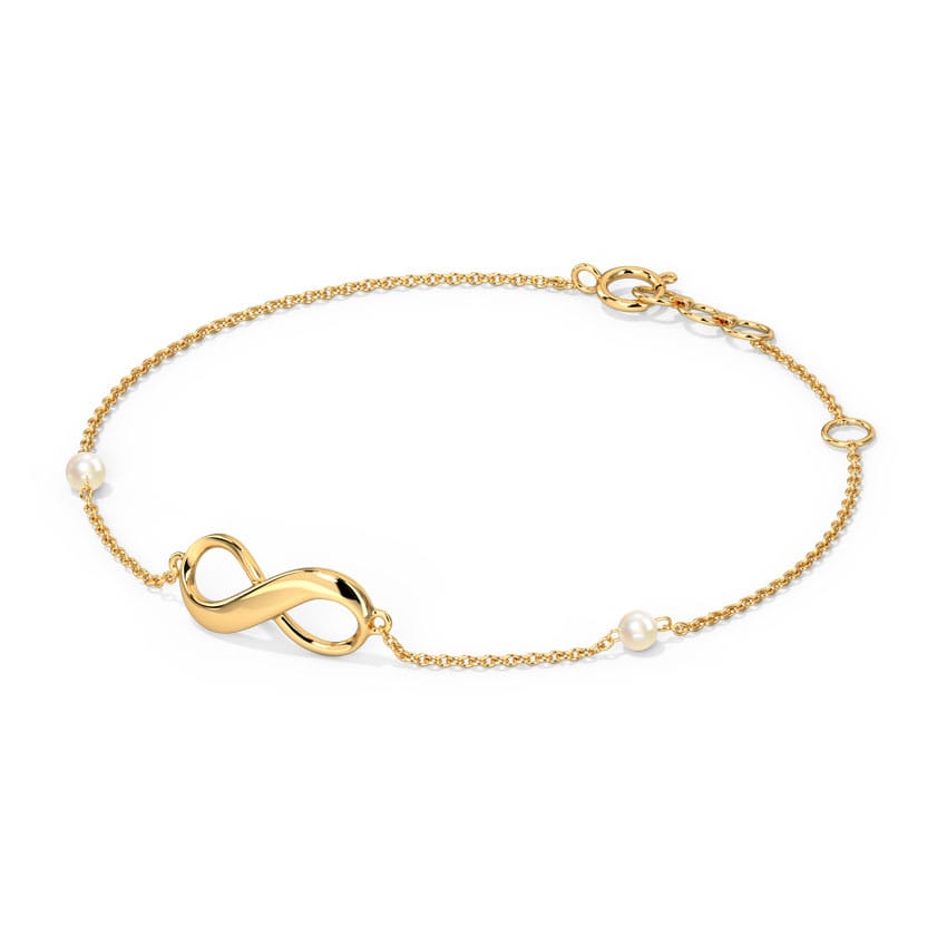 Minimal Pearl Infinity Bracelet