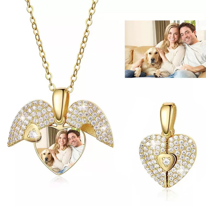 Personalized Photo Heart Locket Necklace