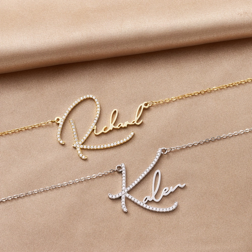 Diamond Signature Name Necklace | PREMIUM