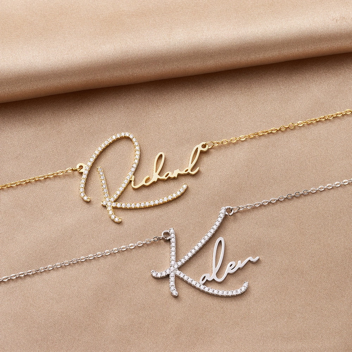 Diamond Signature Name Necklace | PREMIUM