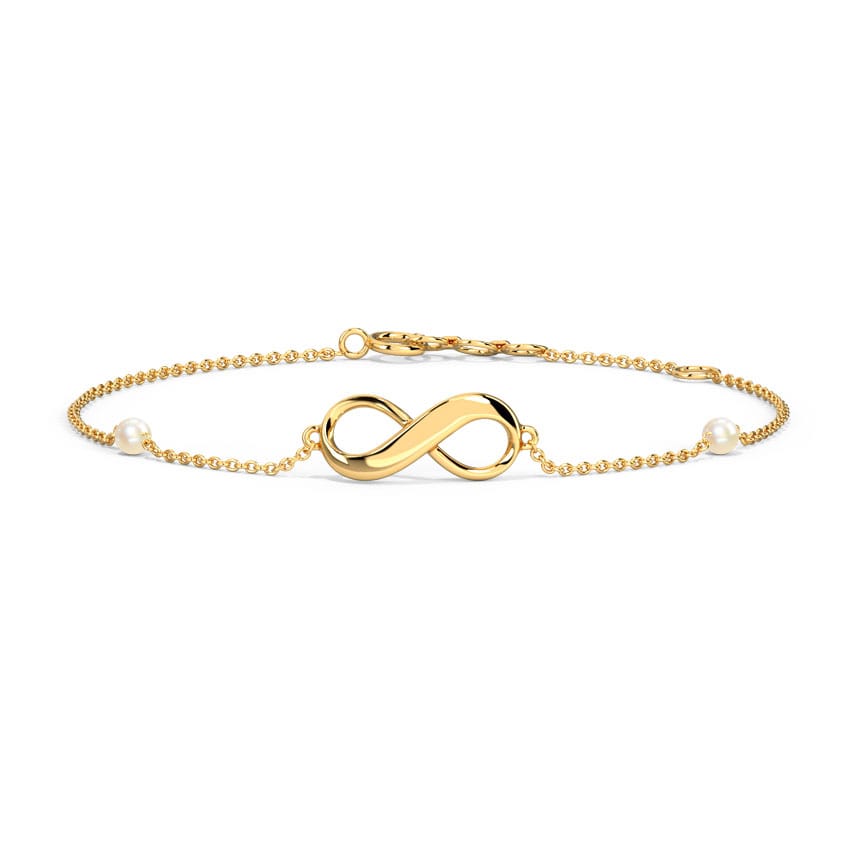 Minimal Pearl Infinity Bracelet