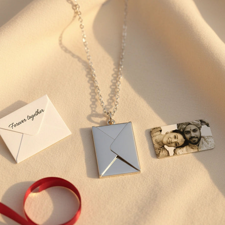 Engraved Envelope Necklace