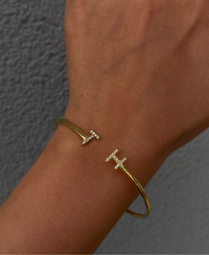 Signature Initials Cuff Bracelet