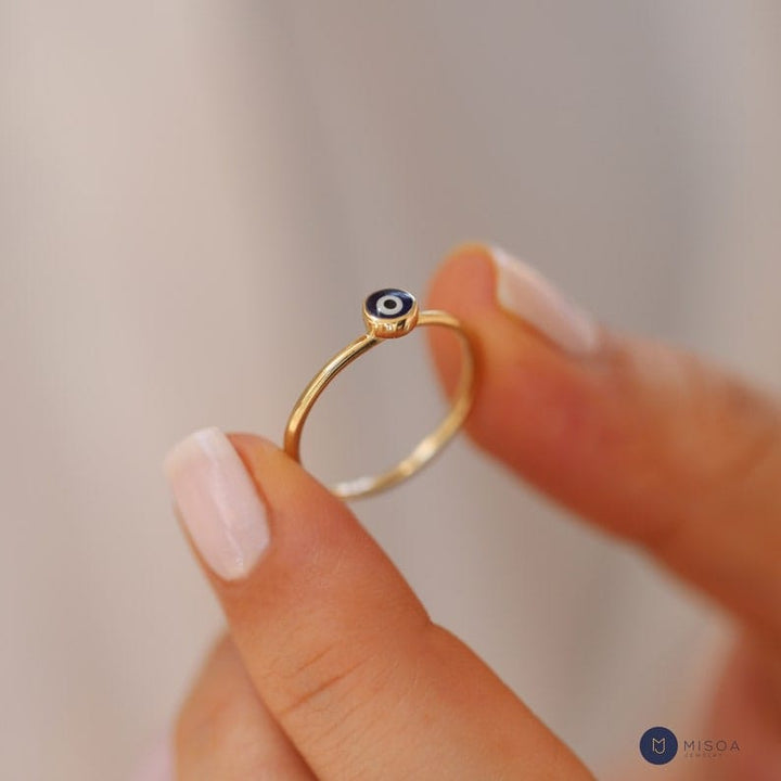 Minimal Evil Eye Ring