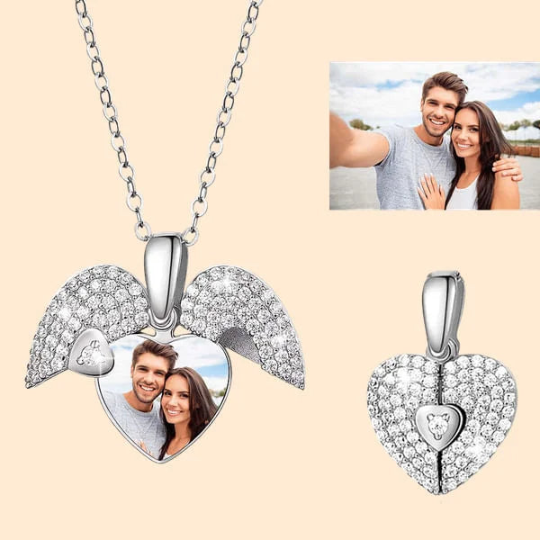 Personalized Photo Heart Locket Necklace