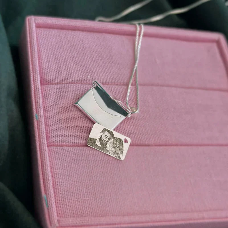 Engraved Envelope Necklace