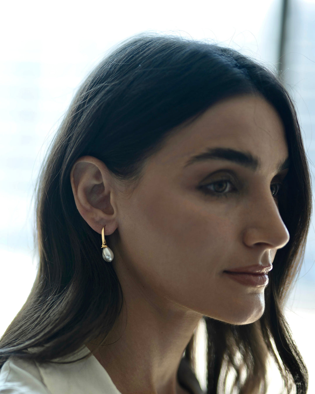 18k Gold Calligraphed Earrings