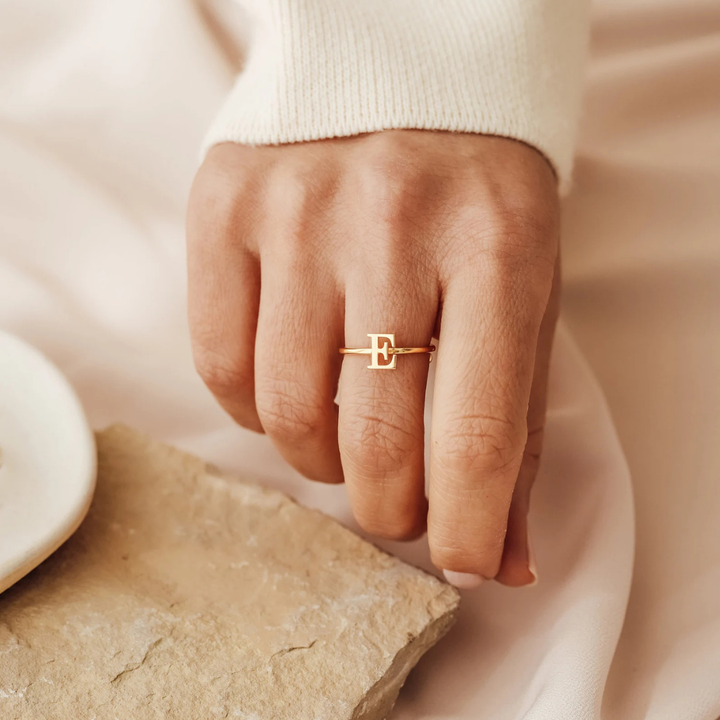 Elegant Letter Ring- Adjustable