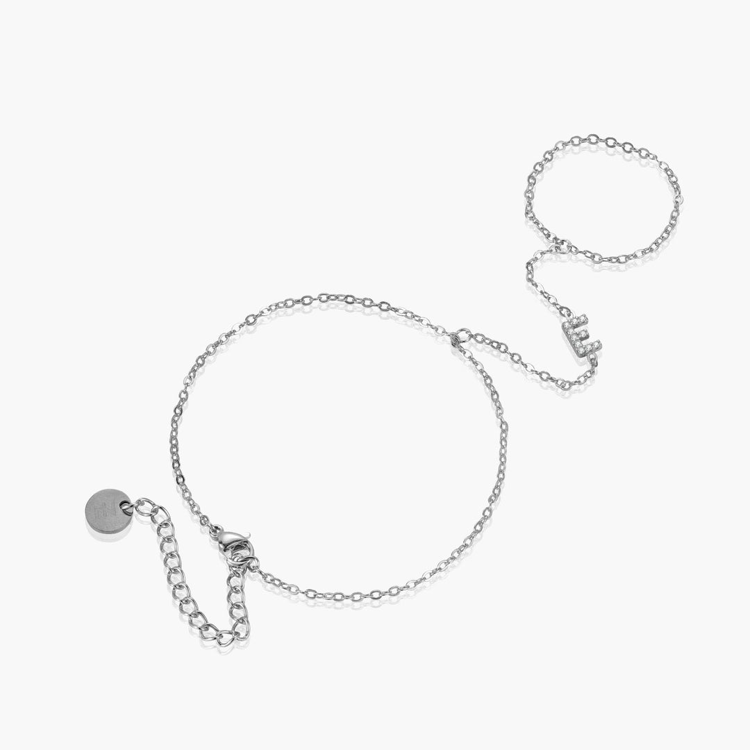 Custom Crystal Initial Hand Chain