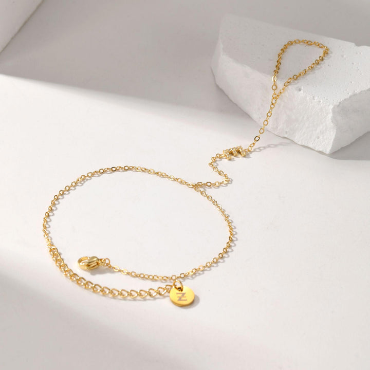 Custom Crystal Initial Hand Chain