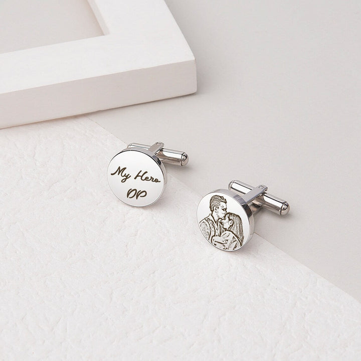 Personalized Photo Engraved Cufflinks