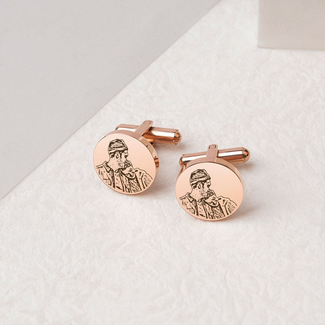 Personalized Photo Engraved Cufflinks