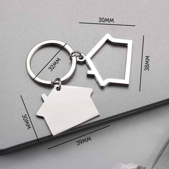 Personalized House Shaped Keychain