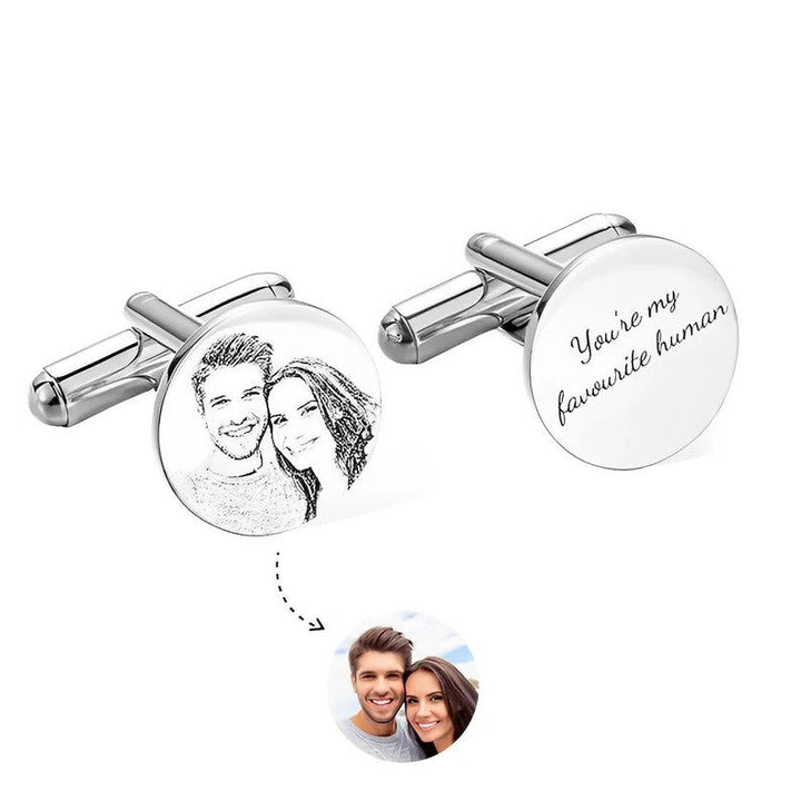 Personalized Photo Engraved Cufflinks