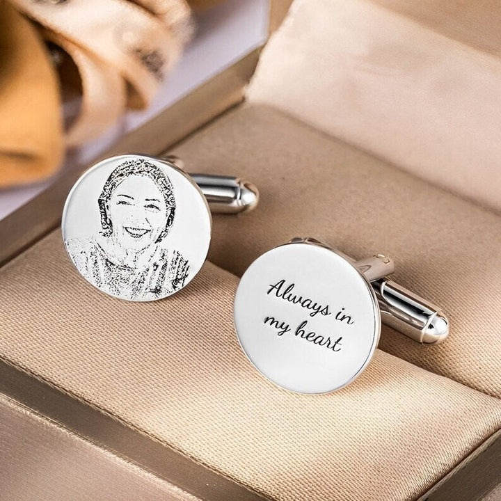 Personalized Photo Engraved Cufflinks