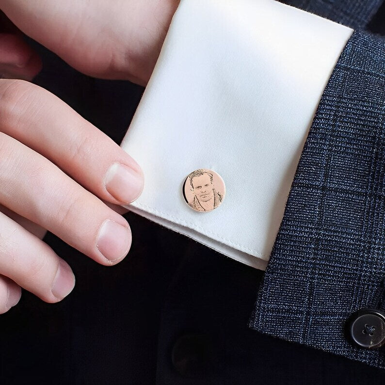 Personalized Photo Engraved Cufflinks