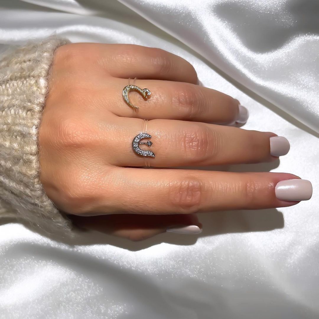 Glow Arabic Initial Ring