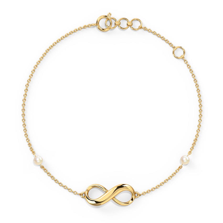 Minimal Pearl Infinity Bracelet