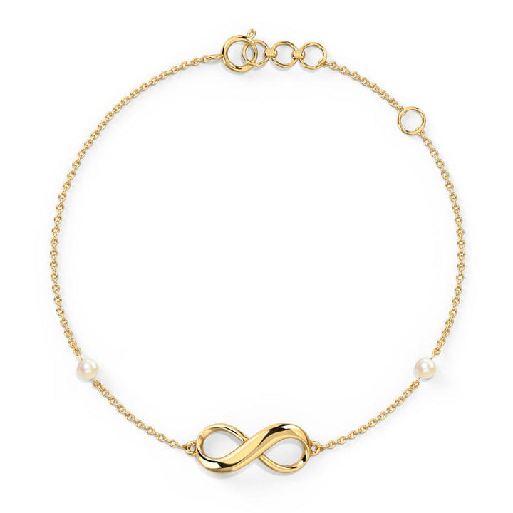 Minimal Pearl Infinity Bracelet