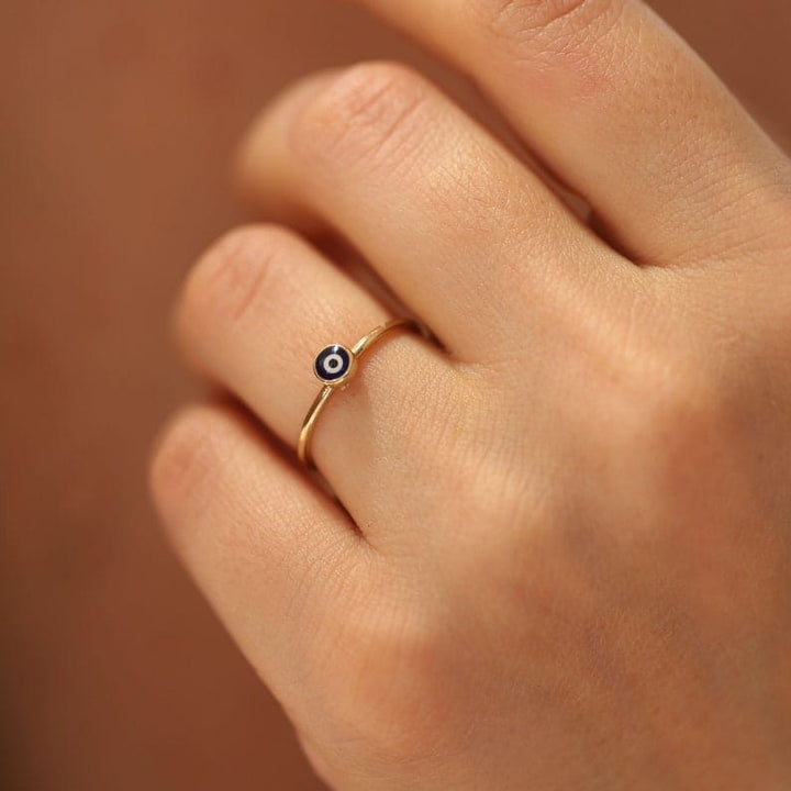 Minimal Evil Eye Ring