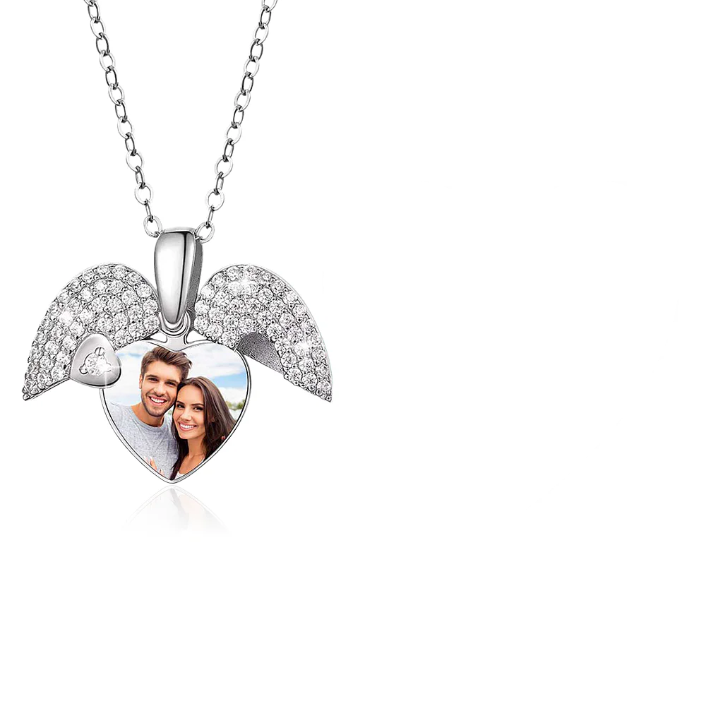 Personalized Photo Heart Locket Necklace