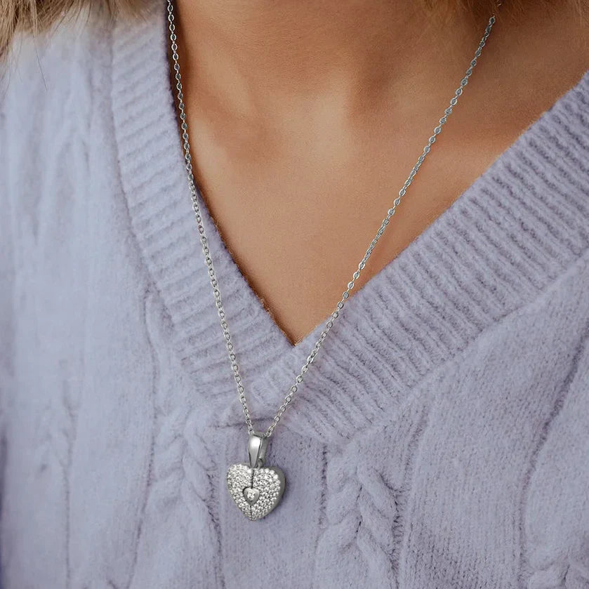 Personalized Photo Heart Locket Necklace