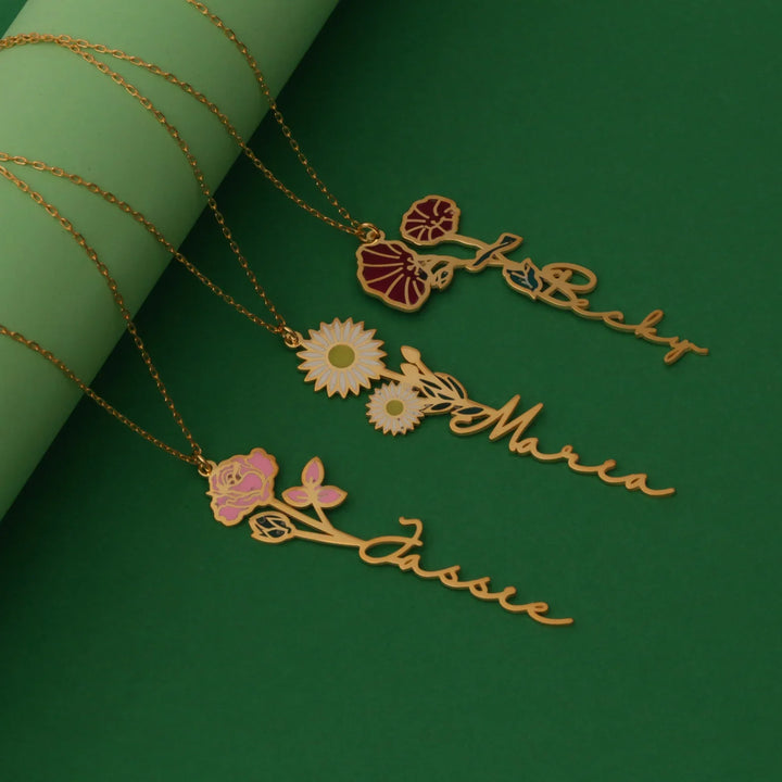 Colorful Birthflower Necklace