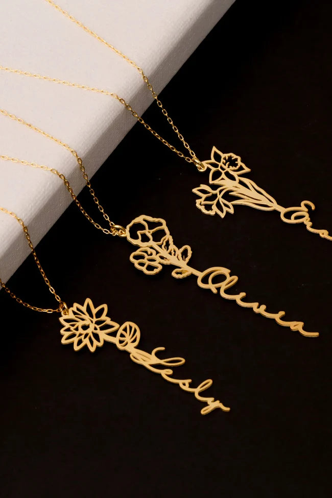 Colorful Birthflower Necklace