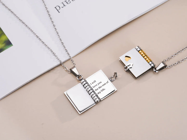 Book Necklace - Any Message Inside