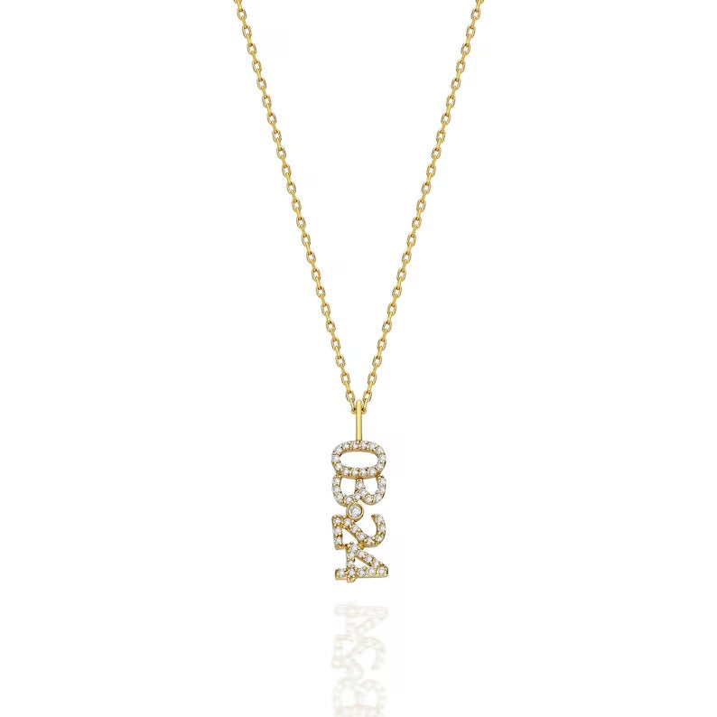 Diamond Date-Number/Name Necklace