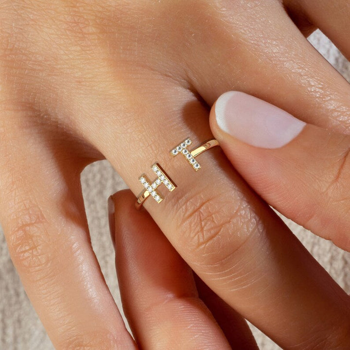 Diamond Initial Ring