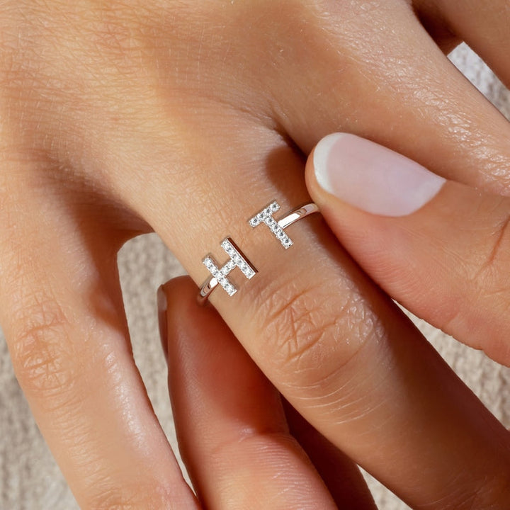 Diamond Initial Ring